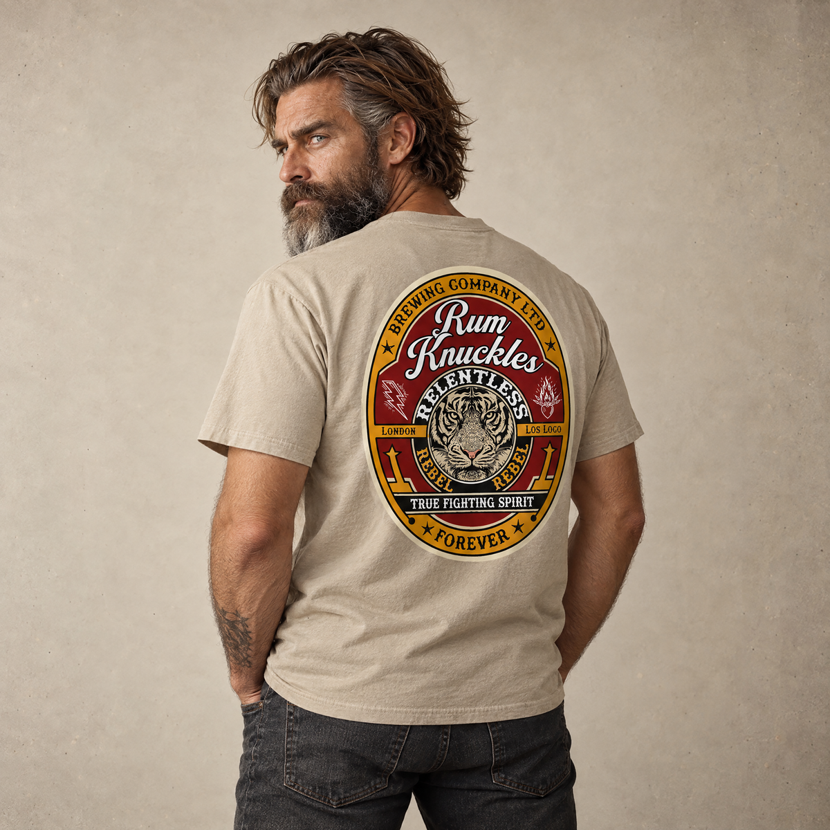 RUM KNUCKLES TRUE FIGHTING SPIRIT T-Shirt