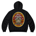 RUM KNUCKLES TRUE FIGHTING SPIRIT Zip Hoodie - Black - back