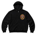 RUM KNUCKLES TRUE FIGHTING SPIRIT Zip Hoodie - Black - front