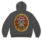 RUM KNUCKLES TRUE FIGHTING SPIRIT Zip Hoodie - Charcoal - back