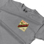 RUM KNUCKLES LIQUOR LABEL Long Sleeve Tee - Heather Grey - detail