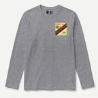 RUM KNUCKLES LIQUOR LABEL Long Sleeve Tee - Heather Grey - front