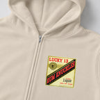RUM KNUCKLES LIQUOR LABEL Zip Hoodie - Ecru - detail