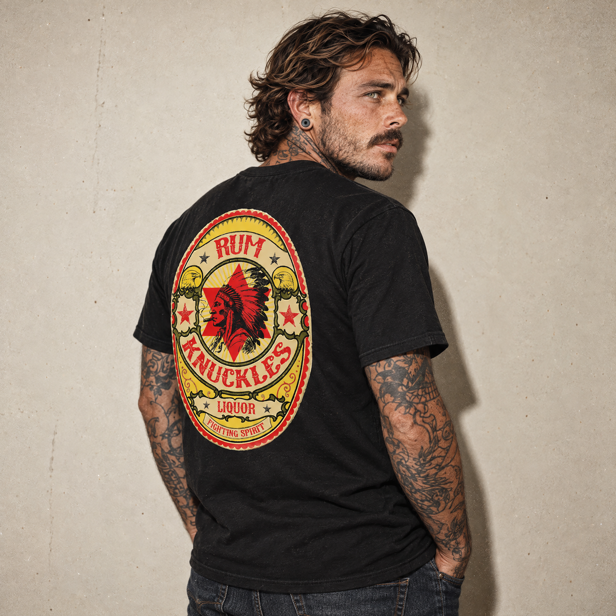 RUM KNUCKLES RK BADGE T-Shirt