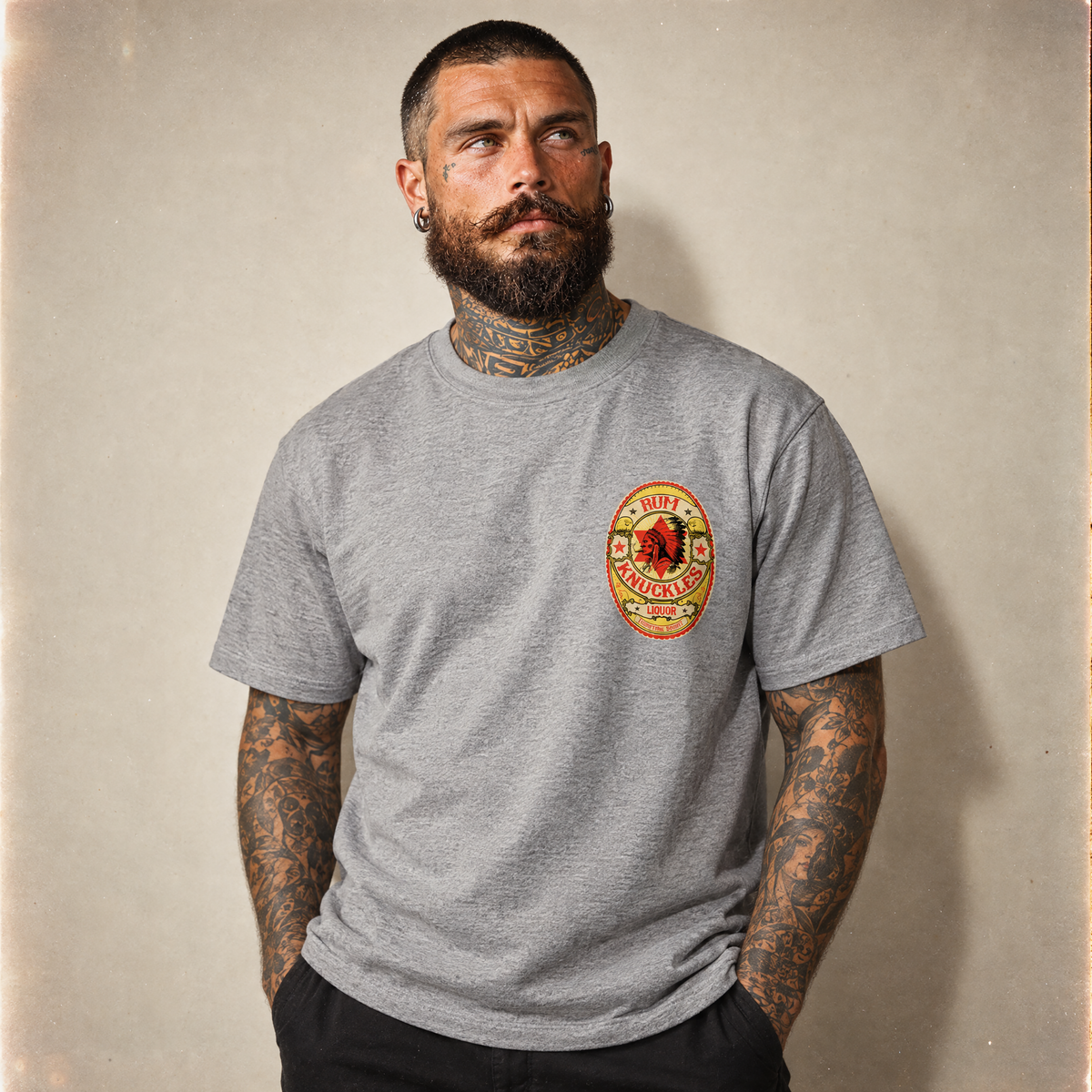 RUM KNUCKLES RK BADGE T-Shirt