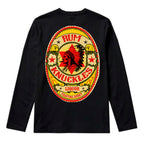 RUM KNUCKLES RK BADGE Long Sleeve Tee - Black - back
