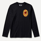 RUM KNUCKLES RK BADGE Long Sleeve Tee - Black - front