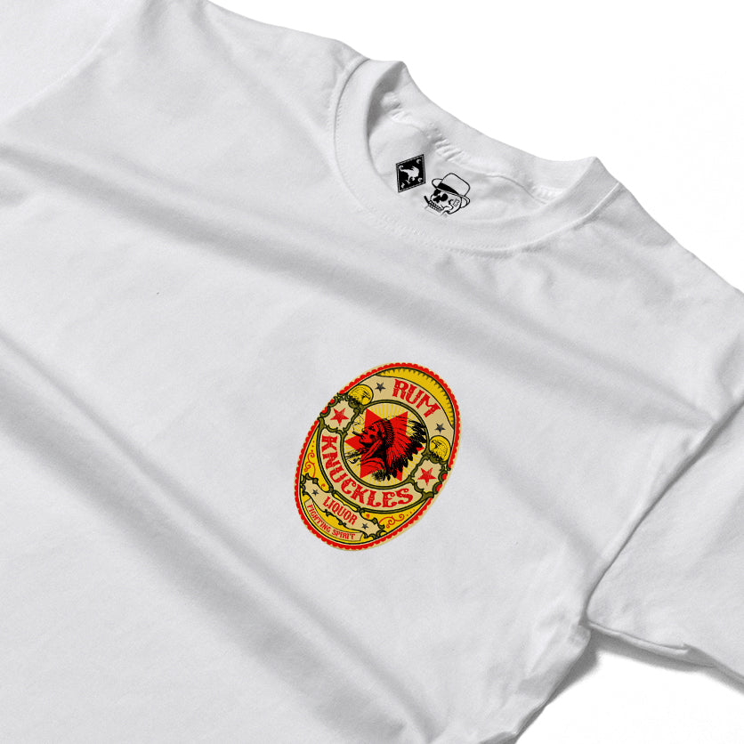 RUM KNUCKLES RK BADGE Long Sleeve Tee - White - detail