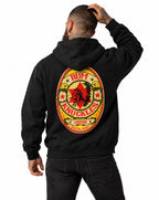RUM KNUCKLES RK BADGE Zip Hoodie - Black - model back