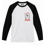 RUM KNUCKLES HEAVY HANDS Baseball Tee - White/Black - front