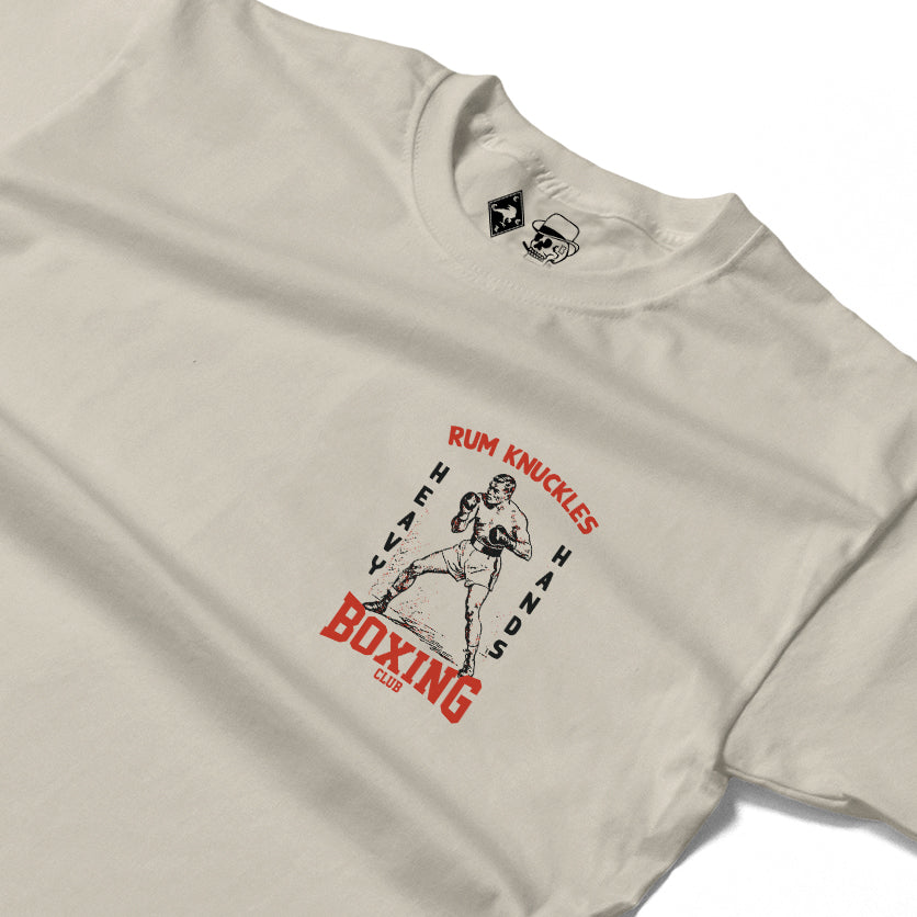 RUM KNUCKLES HEAVY HANDS Long Sleeve Tee - Ecru - detail