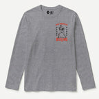 RUM KNUCKLES HEAVY HANDS Long Sleeve Tee - Heather Grey - front