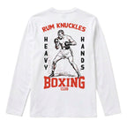 RUM KNUCKLES HEAVY HANDS Long Sleeve Tee - White - back