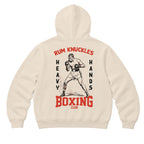 RUM KNUCKLES HEAVY HANDS Zip Hoodie - Ecru - back