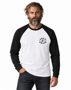 RUM KNUCKLES RK BORN AGAIN Baseball Tee - White/Black - model front