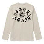 RUM KNUCKLES RK BORN AGAIN Long Sleeve Tee - Ecru - back