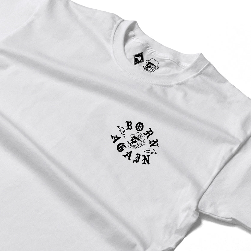 RUM KNUCKLES RK BORN AGAIN Long Sleeve Tee - White - detail