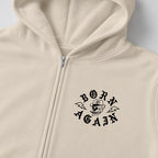 RUM KNUCKLES RK BORN AGAIN Zip Hoodie - Ecru - detail