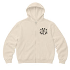 RUM KNUCKLES RK BORN AGAIN Zip Hoodie - Ecru - front