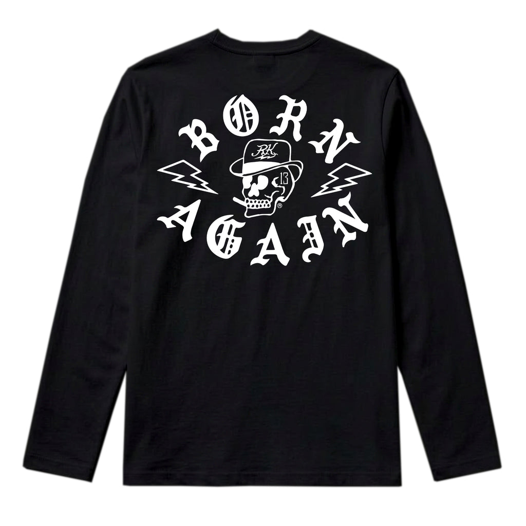 RUM KNUCKLES RK BORN AGAIN Long Sleeve Tee - Black - back