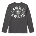 RUM KNUCKLES RK BORN AGAIN Long Sleeve Tee - Charcoal - back