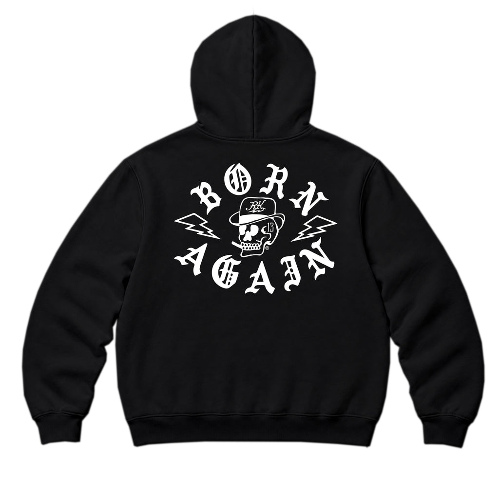 RUM KNUCKLES RK BORN AGAIN Zip Hoodie - Black - back