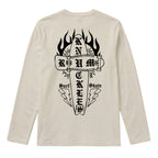 RUM KNUCKLES SKATE RATS Long Sleeve Tee - Ecru - back