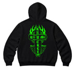 RUM KNUCKLES SKATE RATS Zip Hoodie - Black - back