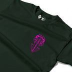RUM KNUCKLES SKATE RATS Long Sleeve Tee - Forest Green - detail
