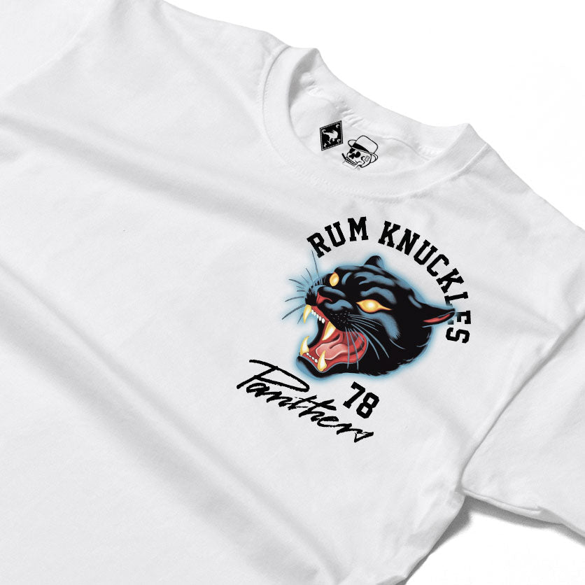 Rum Knuckles - Panther T-Shirt - White