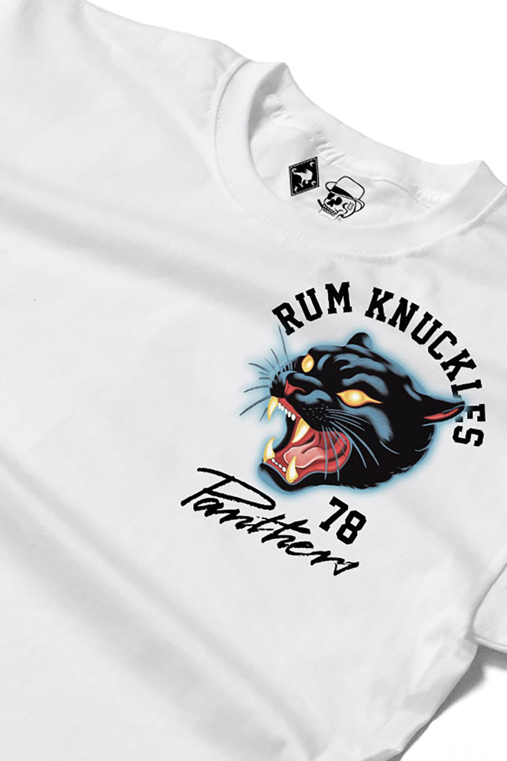 Rum Knuckles - Panther T-Shirt - White