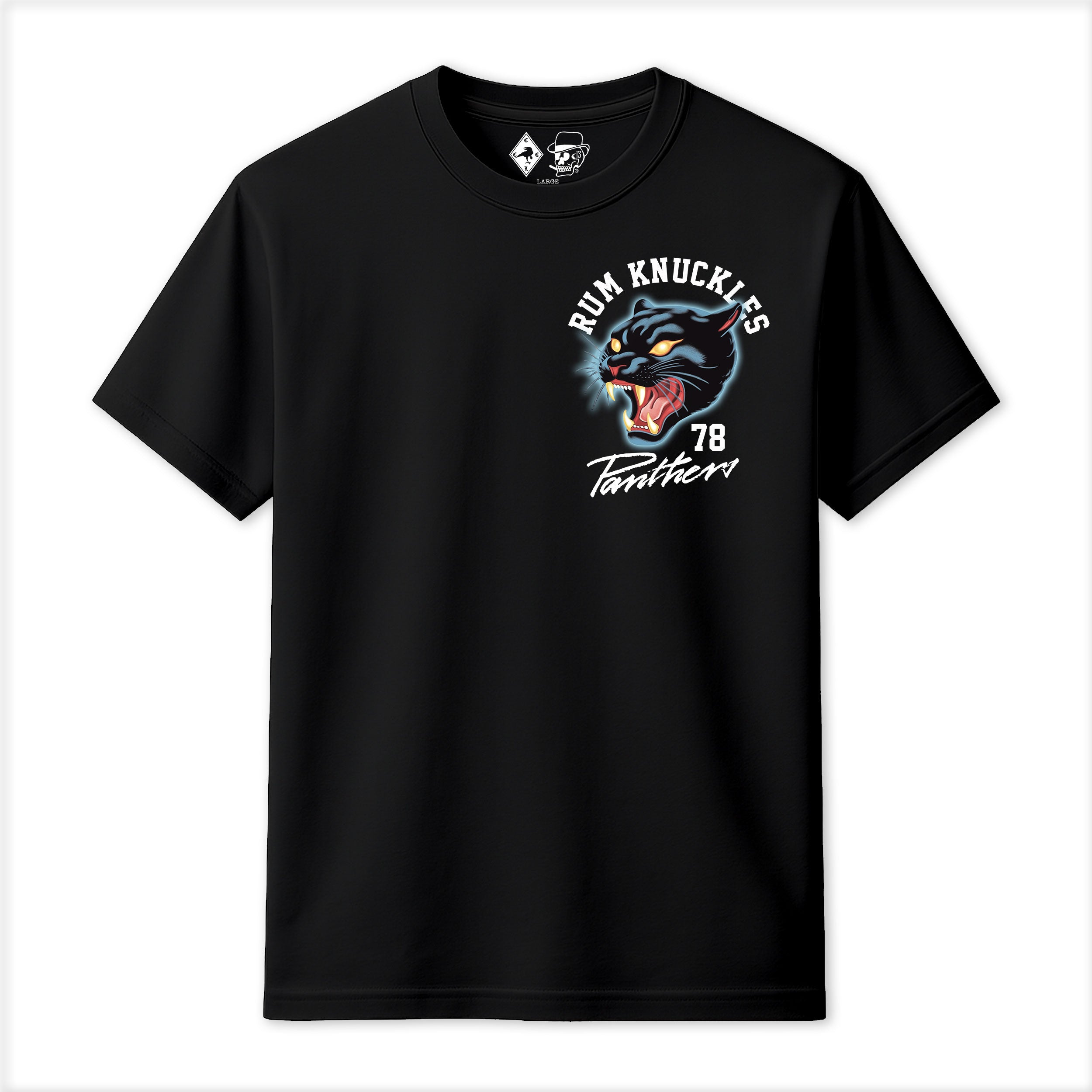 Rum Knuckles - Panther T-Shirt - Black