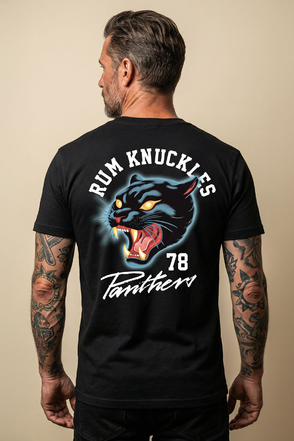 Rum Knuckles - Panther T-Shirt - Black
