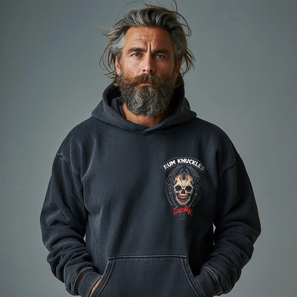 RUM KNUCKLES Spider 13 Hoodie Black