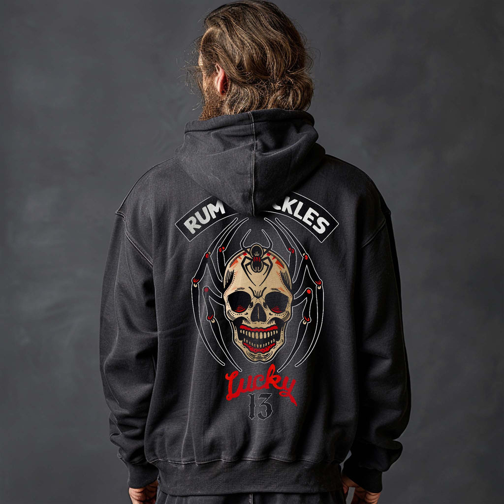 RUM KNUCKLES Spider 13 Hoodie Black