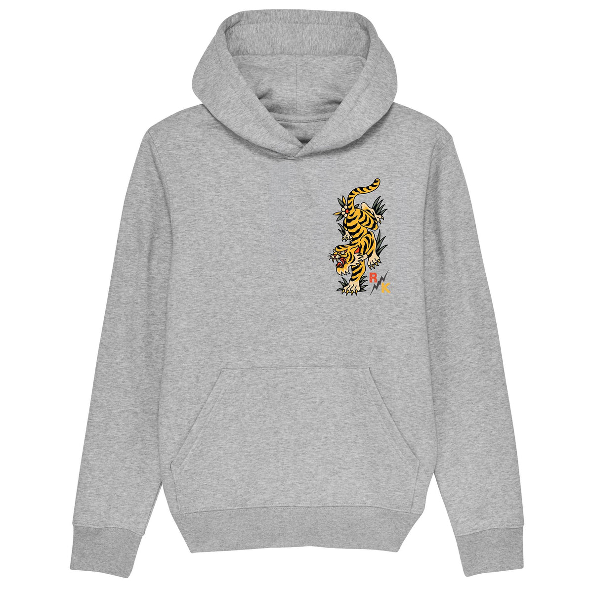 RUM KNUCKLES Tattoo Tiger Hoodie Black