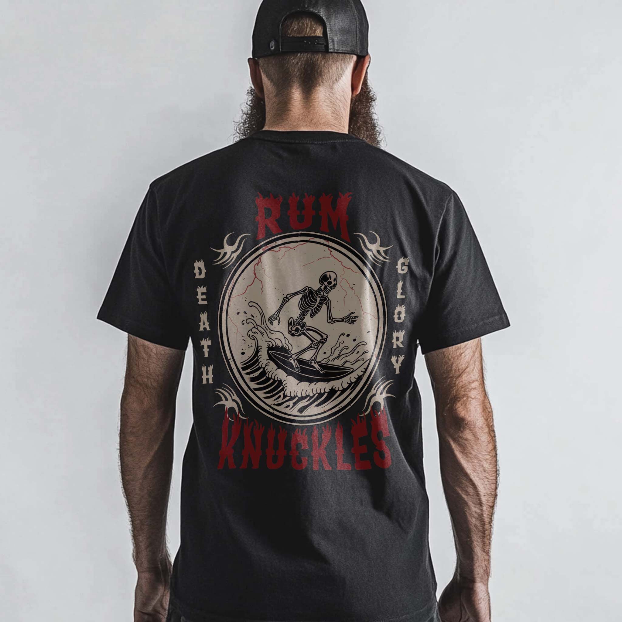 RUM KNUCKLES DEATH RIDER T-SHIRT Black