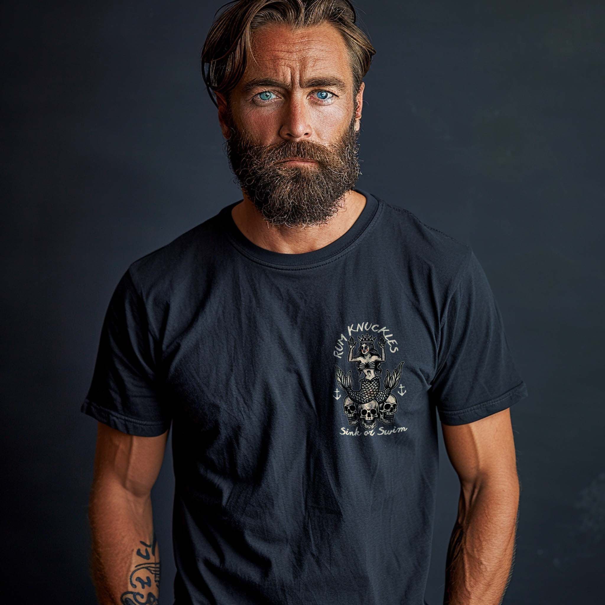 RUM KNUCKLES RK MERMAID T-SHIRT Black