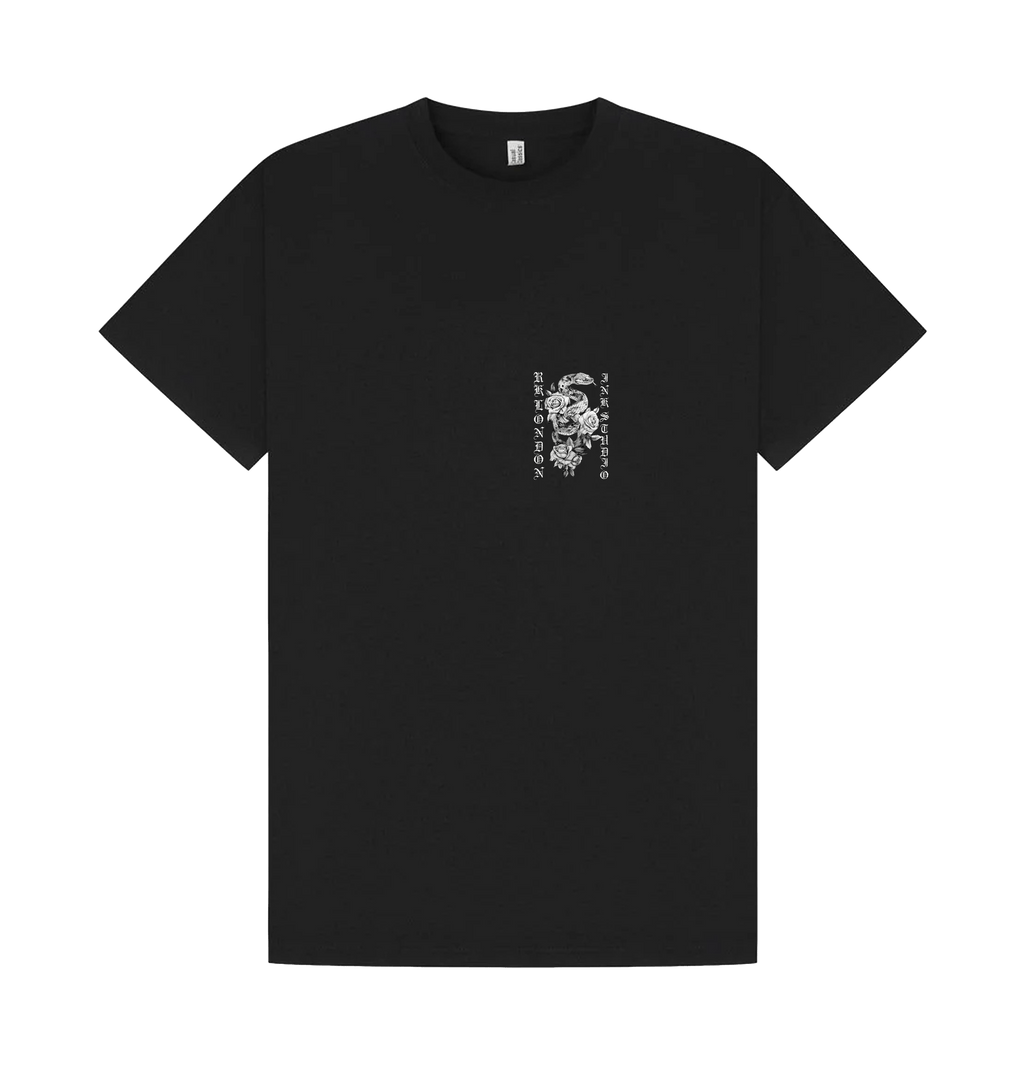 Black Printed T-shirt Front