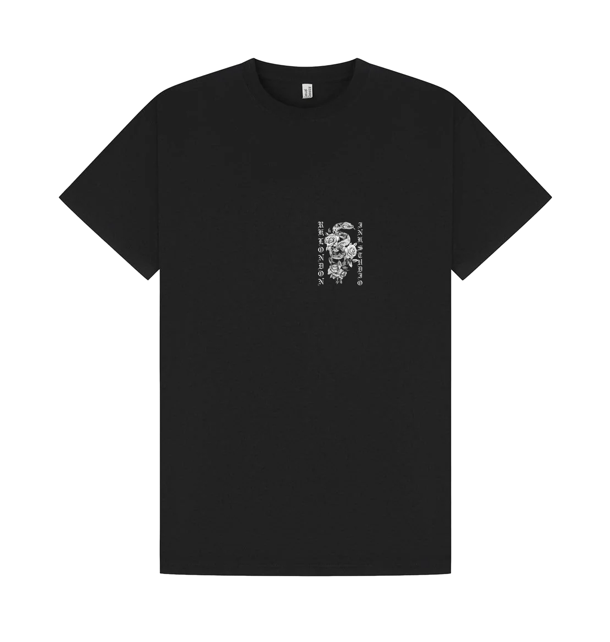 Black Printed T-shirt Front