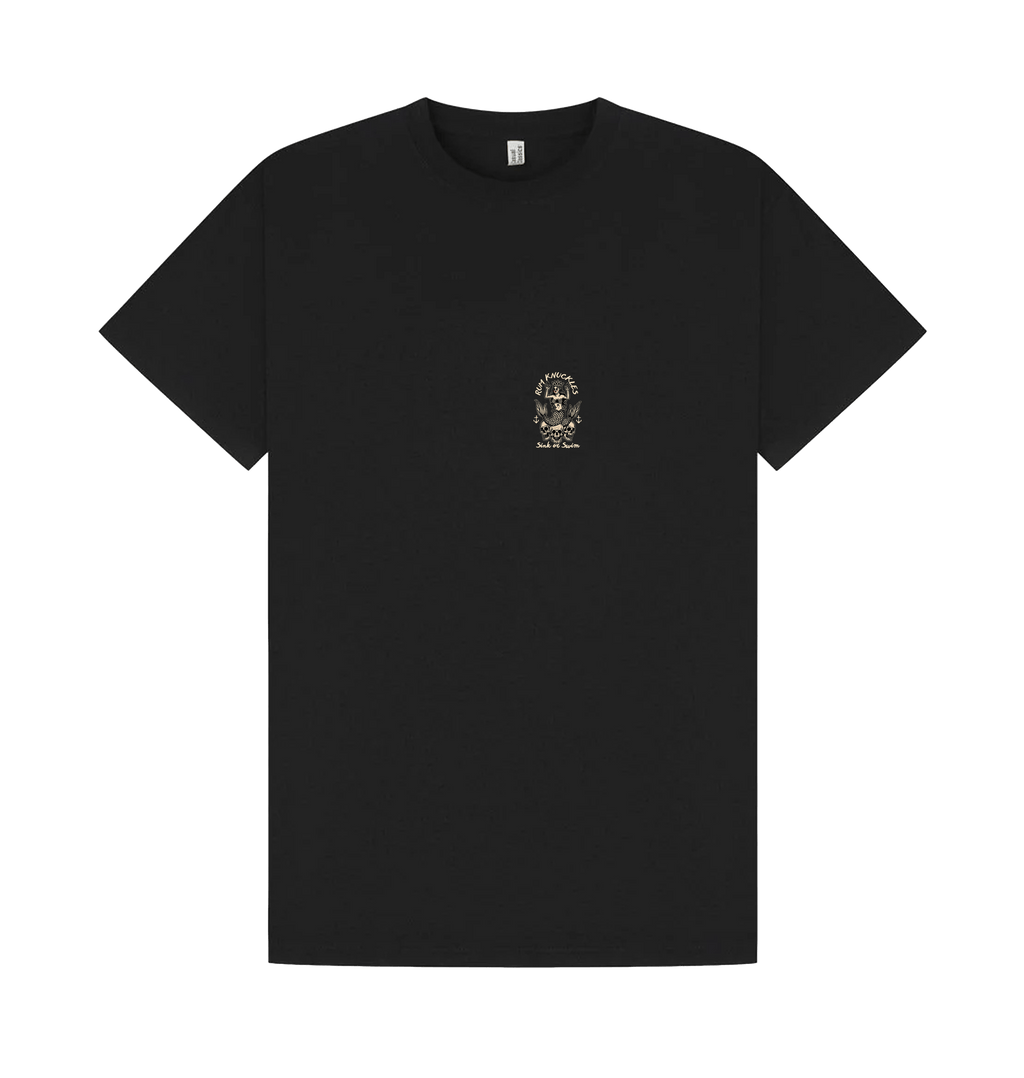 Black Printed T-shirt Front