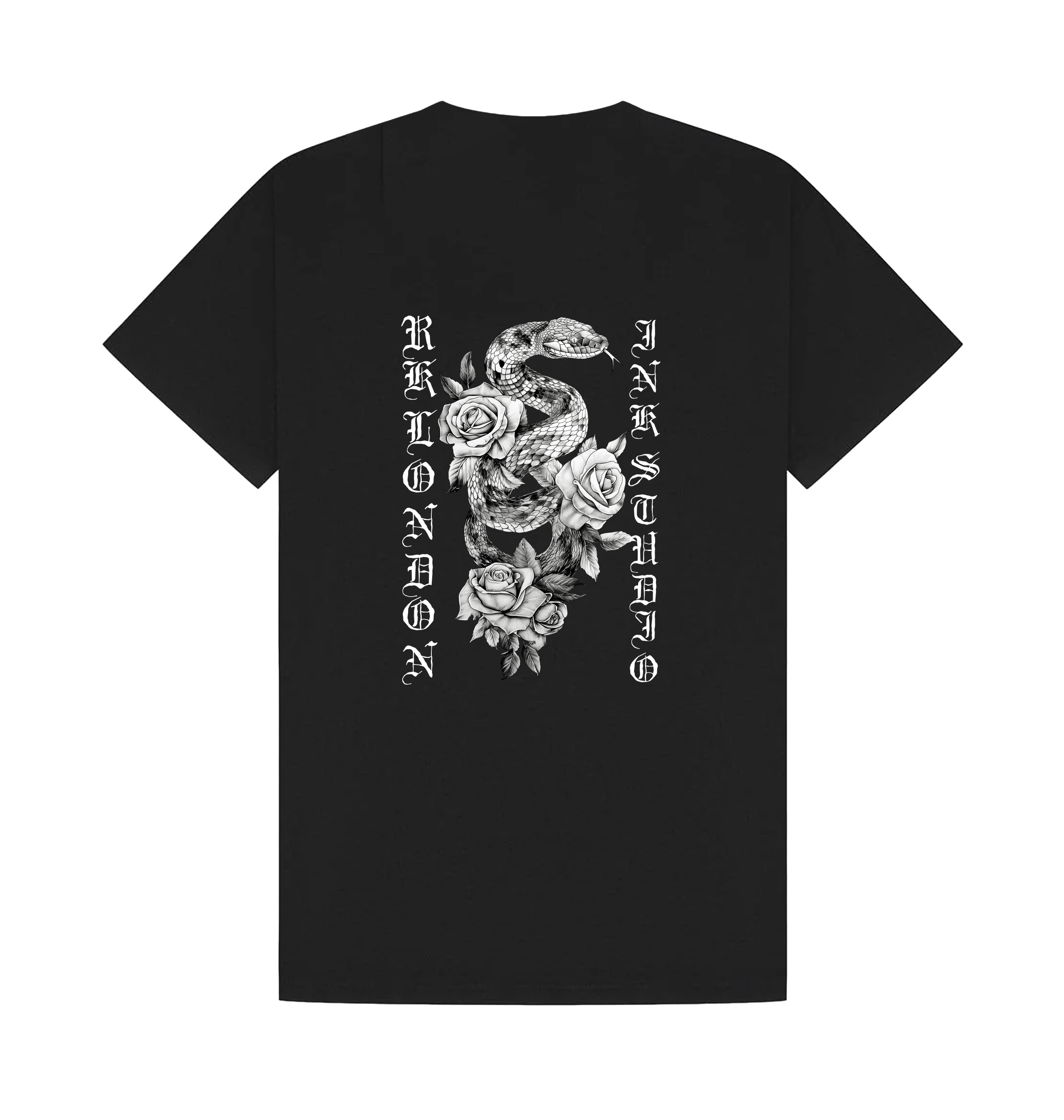 Black Printed T-shirt Back