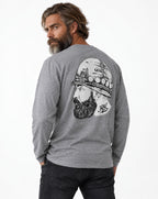 RUM KNUCKLES SOLDIER Long Sleeve Tee - Heather Grey - model back