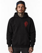 RUM KNUCKLES RK DRIP SKULL RED Hoodie - model front