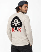 RUM KNUCKLES RK SPADE 13 Long Sleeve Tee - Ecru - model back