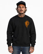 RUM KNUCKLES RK DRIP SKULL ORANGE Sweatshirt - model front