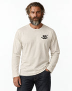 RUM KNUCKLES GHOST RIDER Long Sleeve Tee - Ecru - model front