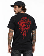 RUM KNUCKLES RK DRIP SKULL RED T-Shirt - model back