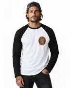 RUM KNUCKLES TRUE FIGHTING SPIRIT Baseball Tee - White/Black - model front