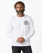 RUM KNUCKLES RK BORN AGAIN Long Sleeve Tee - White - model front